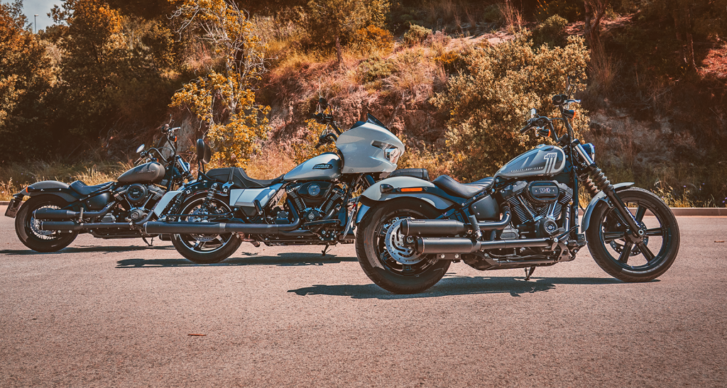 Black exhausts for Harley Davidson, manufacturer lifetime warranty.