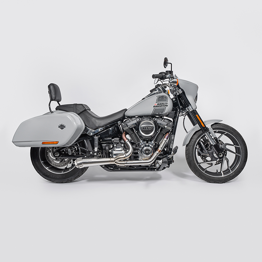 Estilo Harley Davidson Softail y escapes Black Duck Tech Fighter Pro homologación CE y garantía de por vida.