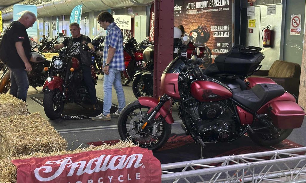 Stand de motos Indian Motorcycles concesionario oficial Barcelona.