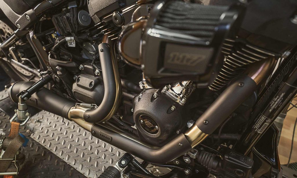 Test de potencia a Harley Davidson con escapes Black Duck Tech